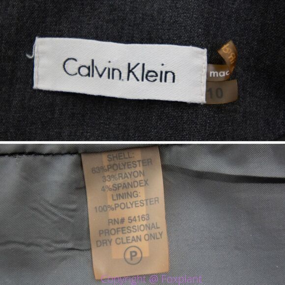 Calvin Klein grey short sleeves‎ sheath dress with side pockets, 10 - Picture 16 of 16